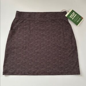 NWT Toad&Co Samba Luna Skirt in Buffalo Herringbone print; sustainable gorpcore